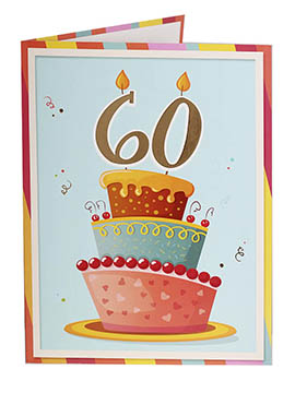 Tarjeta de Felicitación Gigante 60 Cumpleaños